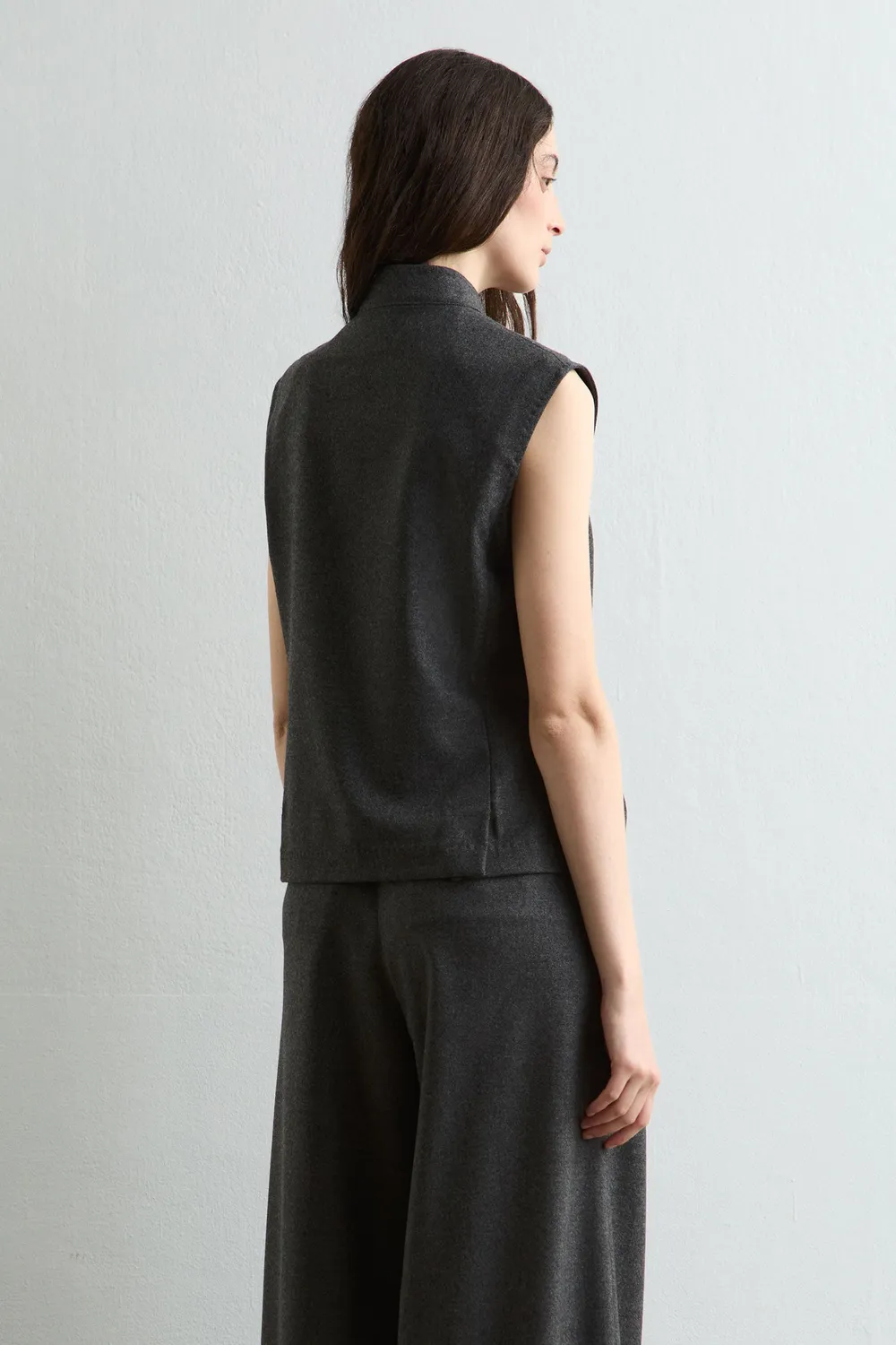 Massimo Alba Manipur Gilet Donna Dark Grey Lana
