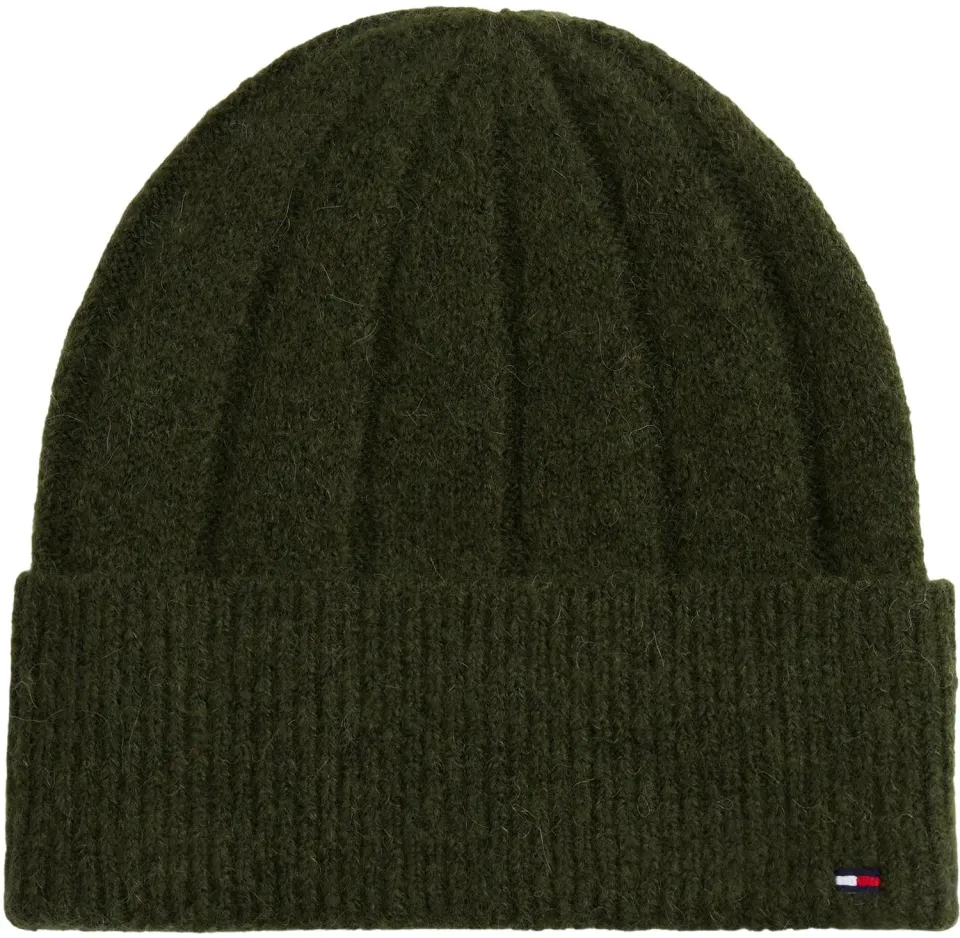 Tommy Hilfiger Flag Fluffy berretto donna verde Huntsman Green
