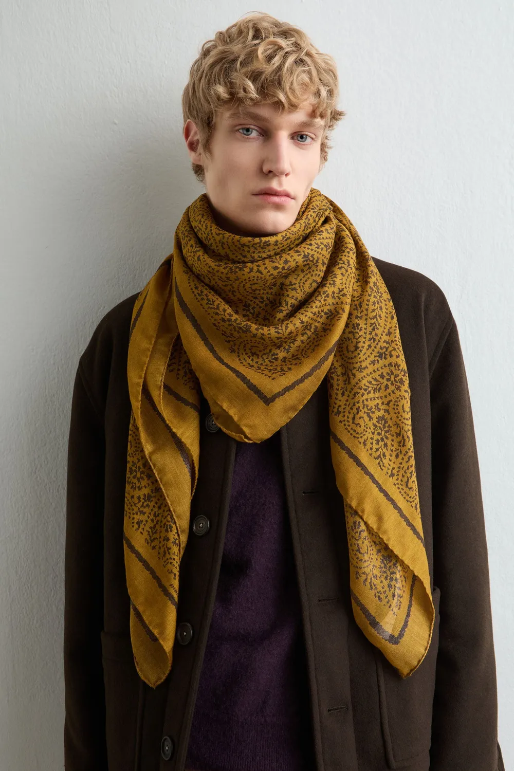 Massimo Alba Stole stola unisex oro cashmere seta