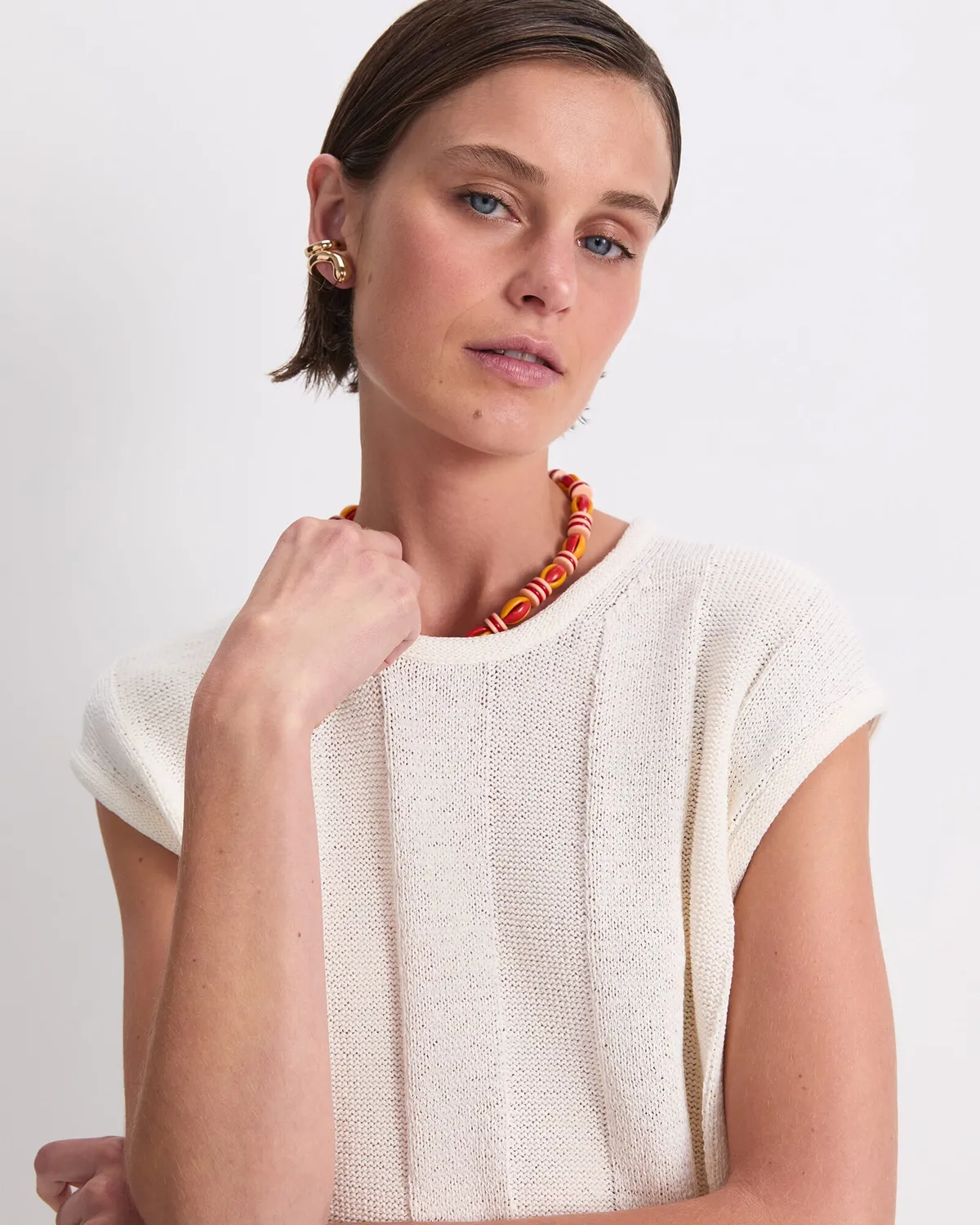 Sportscraft Josie maglione cotone donna spacco relaxed