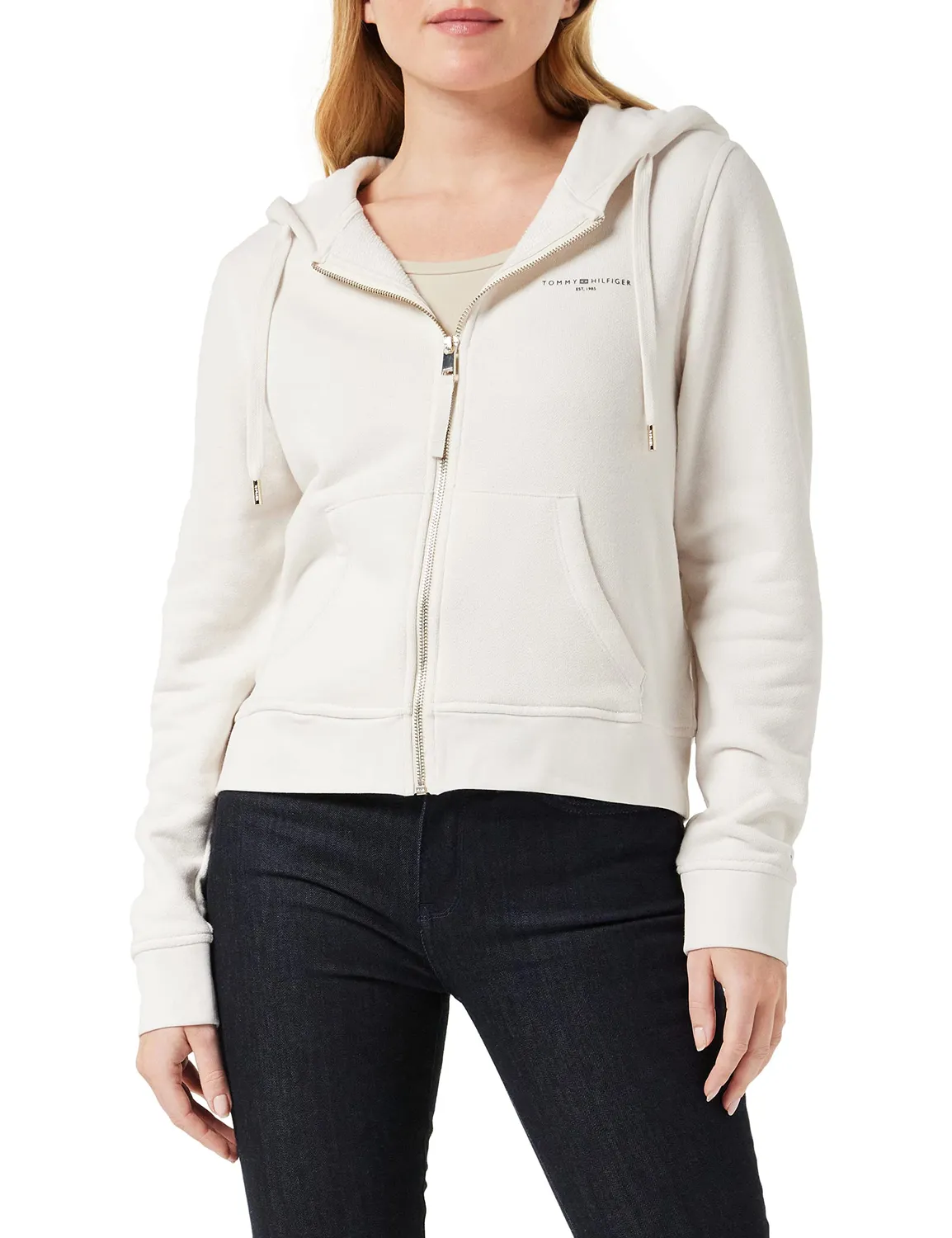 Tommy Hilfiger 1985 Zip felpa donna con cappuccio e cerniera