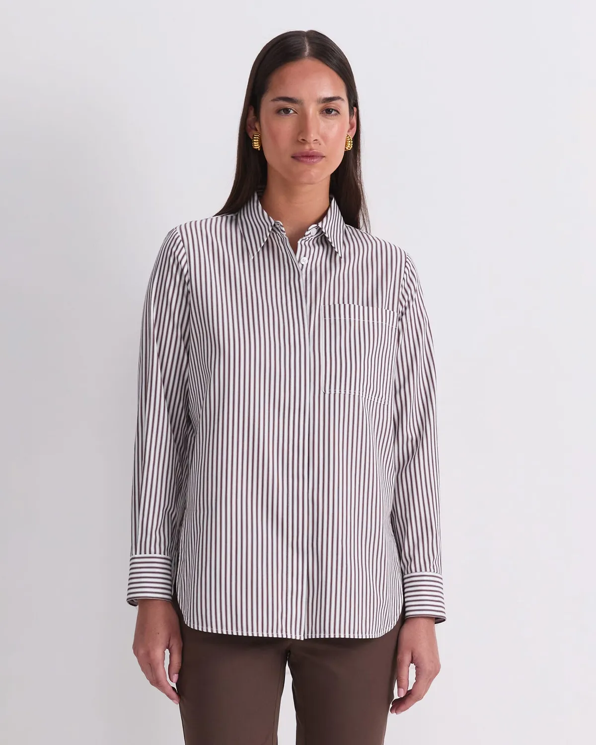Sportscraft Priscilla Stripe camicia a righe relaxed donna