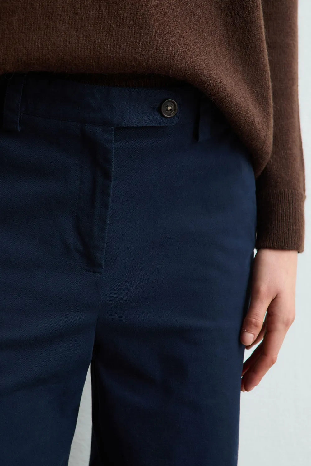 Massimo Alba Lamia pantaloni donna blu gabardine