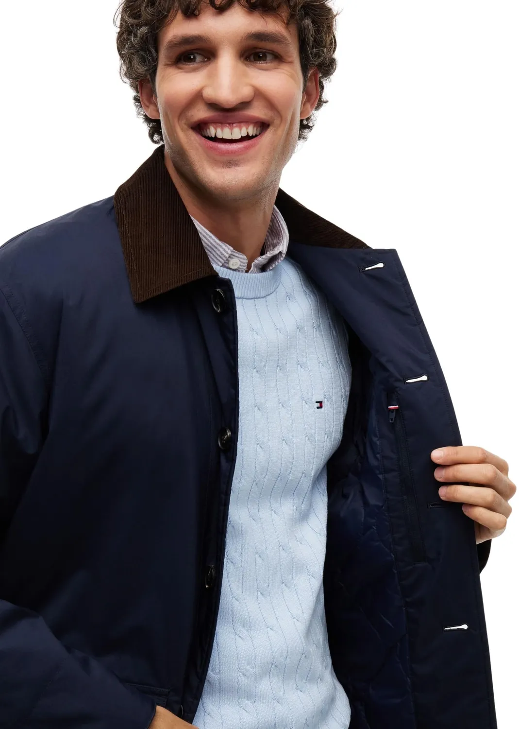 Tommy Hilfiger MW0MW45760 giacca uomo M imbottita verde