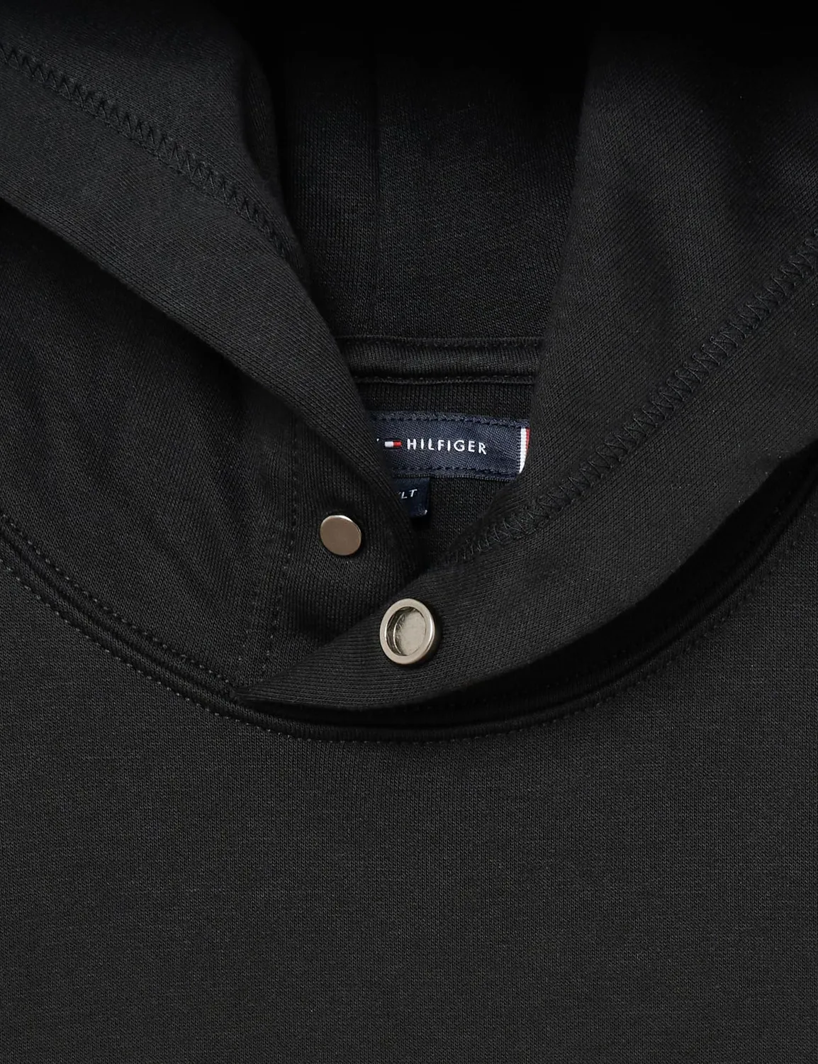 Tommy Hilfiger felpa uomo cappuccio logo nera cotone