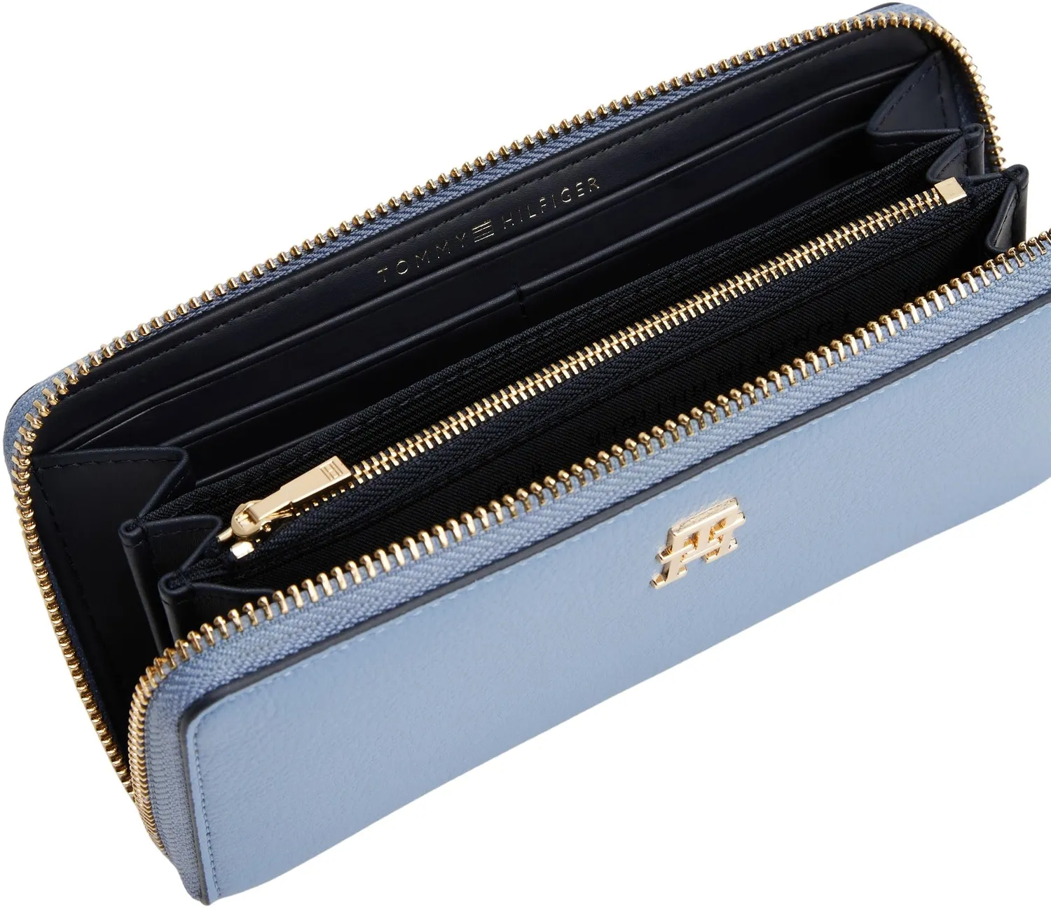 Tommy Hilfiger Distinct Portafogli Donna Blu con Zip