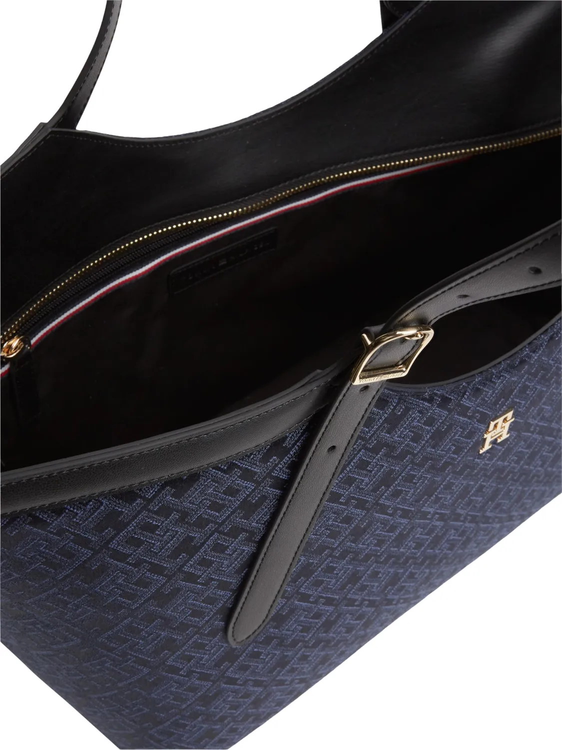 Tommy Hilfiger AW0AW18910 borsa jacquard blu Blue Mono