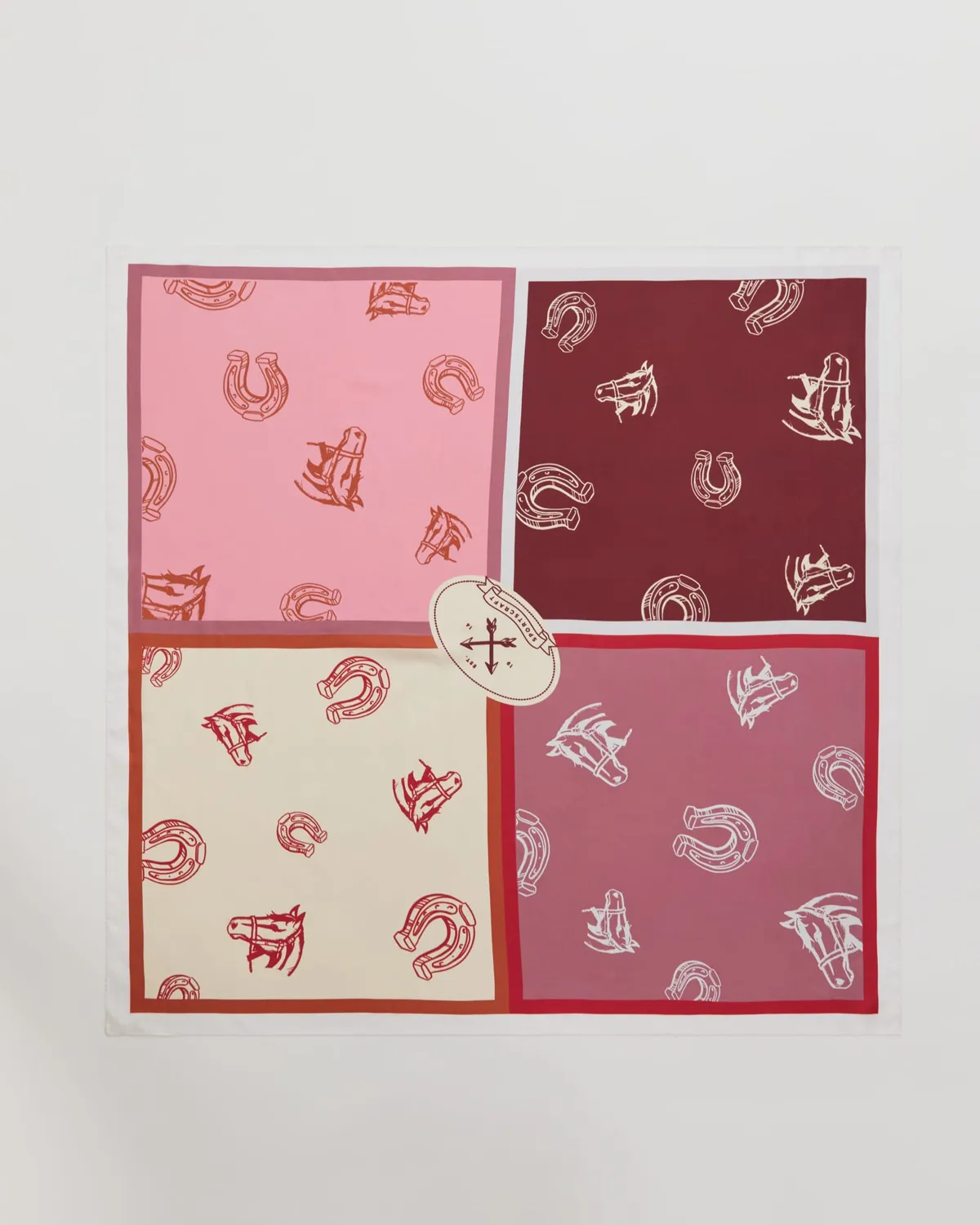 Sportscraft Hannah foulard seta 100x100 stampa equestre