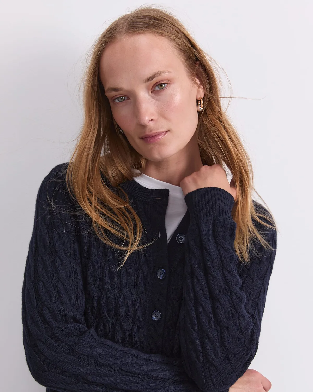 Sportscraft Merino Cable Cardigan cardigan lana unisex