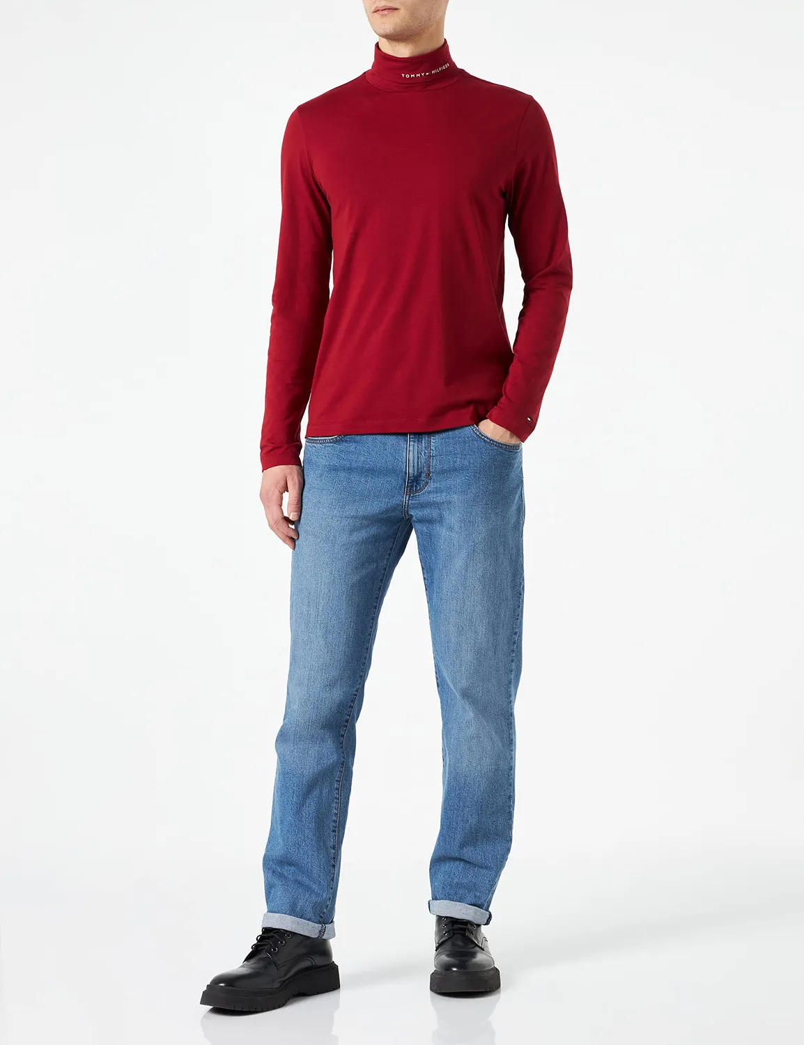 Tommy Hilfiger MW0MW28787 maglietta uomo maniche lunghe logo