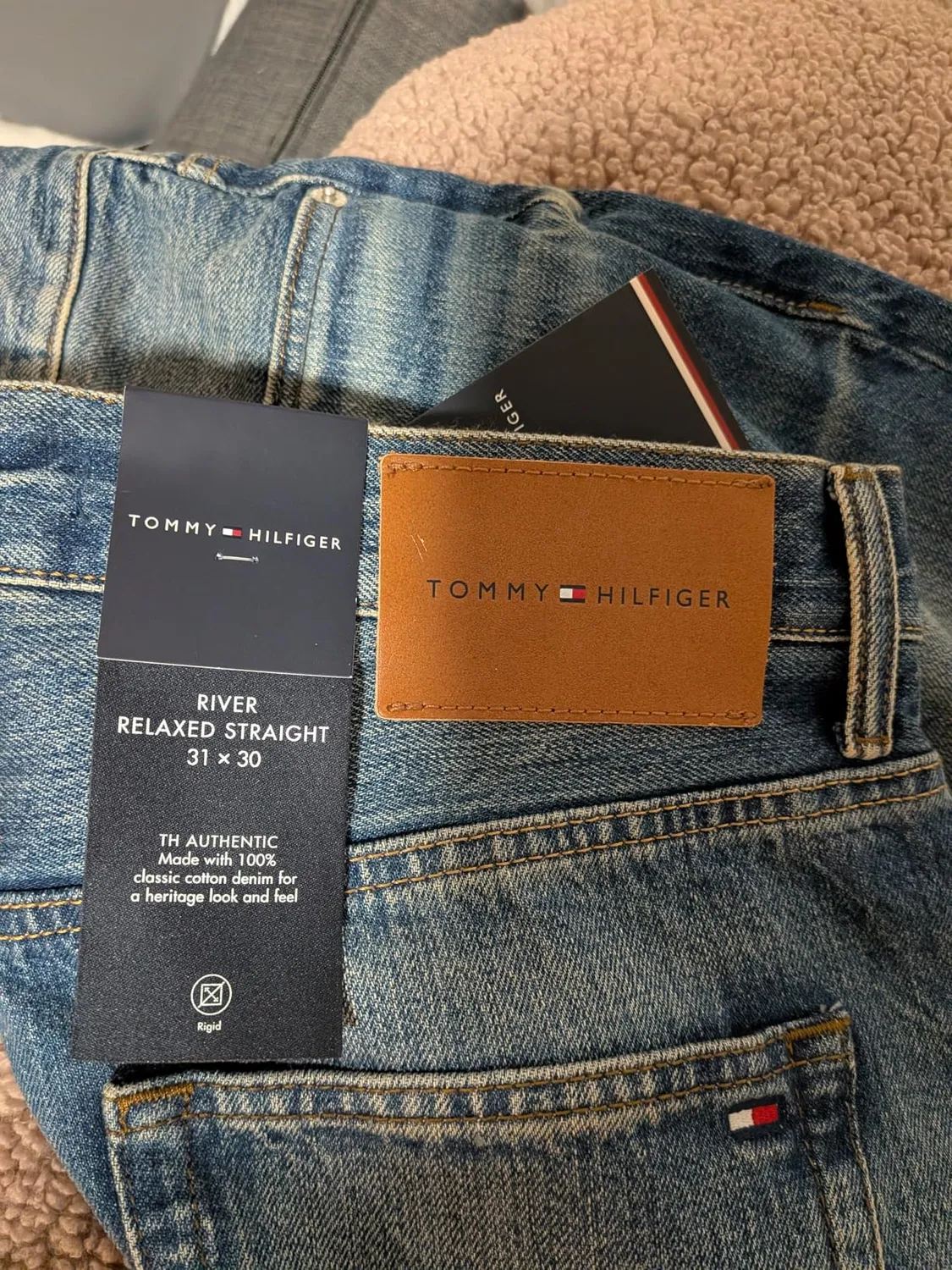 Tommy Hilfiger River MW0MW42330 jeans uomo 36W/32L blu