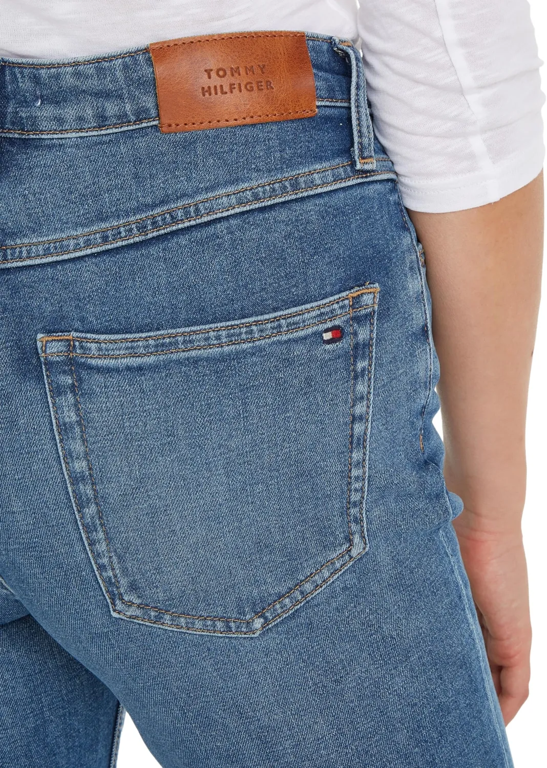 Tommy Hilfiger Denim Slim pantaloncini jeans donna vita alta 36W