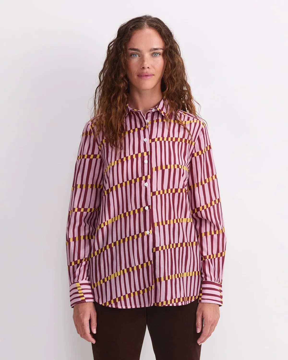 Sportscraft Rani camicia cotone seta fantasia geo