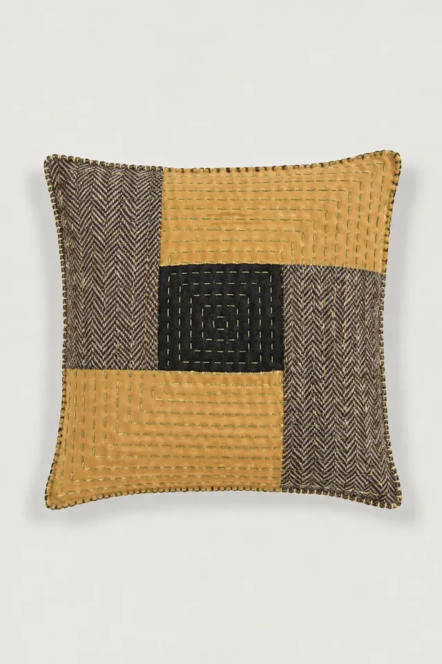 Massimo Alba Pillow cuscino green ricamato a mano