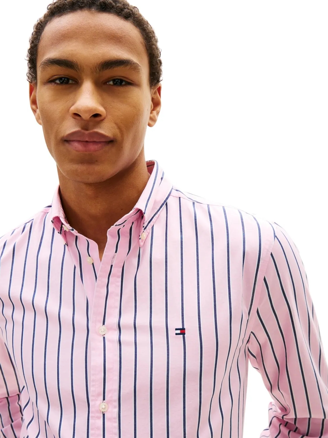 Tommy Hilfiger Flex Poplin MW0MW39159 camicia uomo righe
