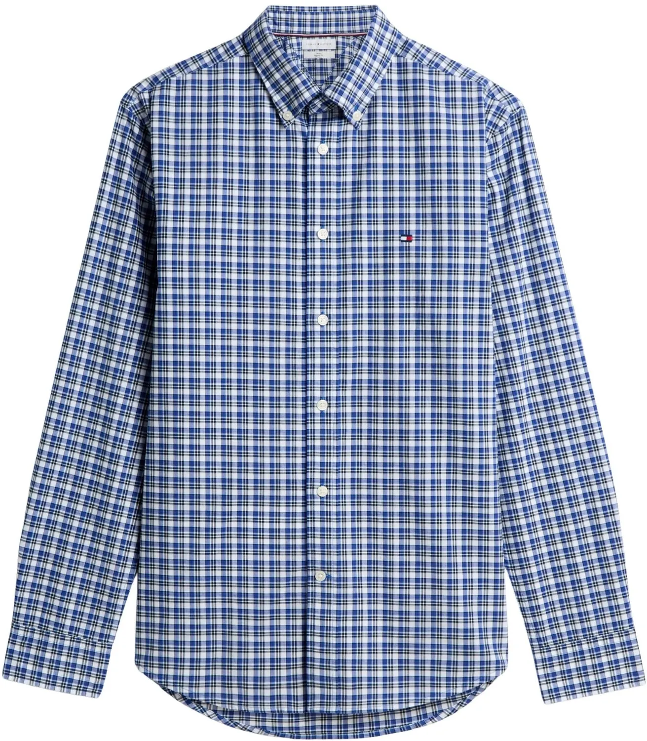 Tommy Hilfiger Flex Poplin Tartan MW0MW44595 camicia L quadri blu