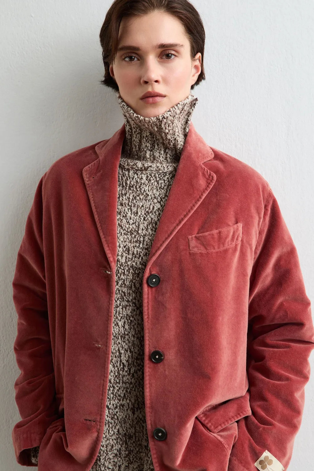 Massimo Alba Virginia maglione donna marrone collo alto