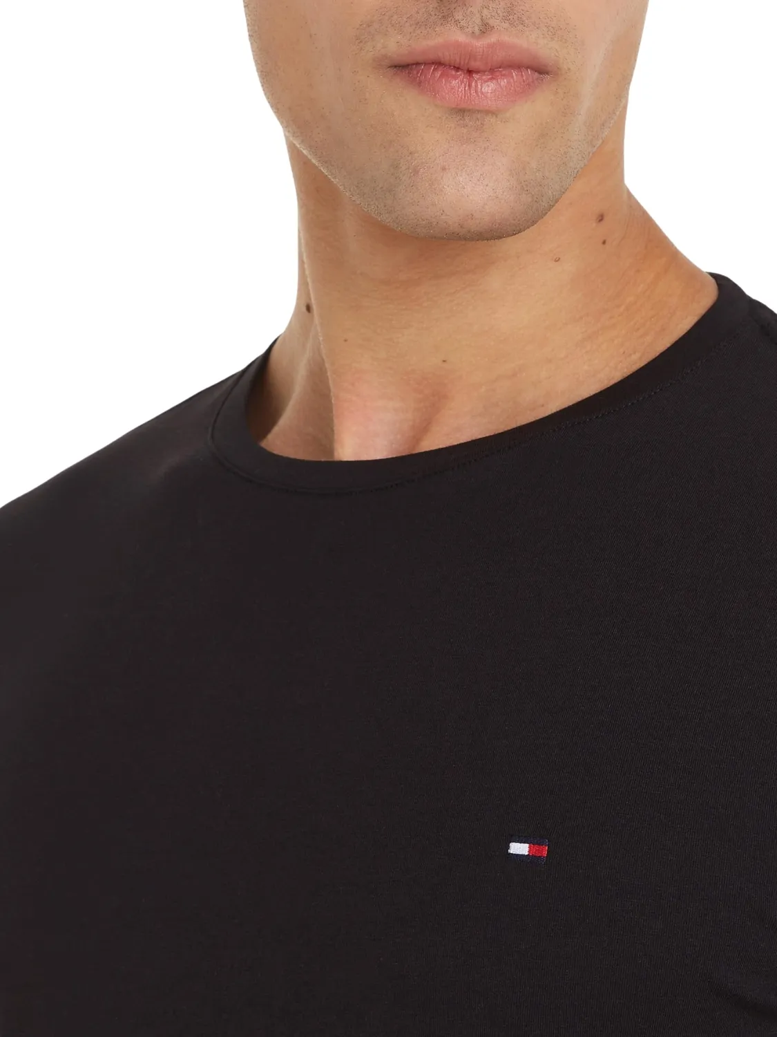 Tommy Hilfiger MW0MW10804 camicia slim uomo nera stretch