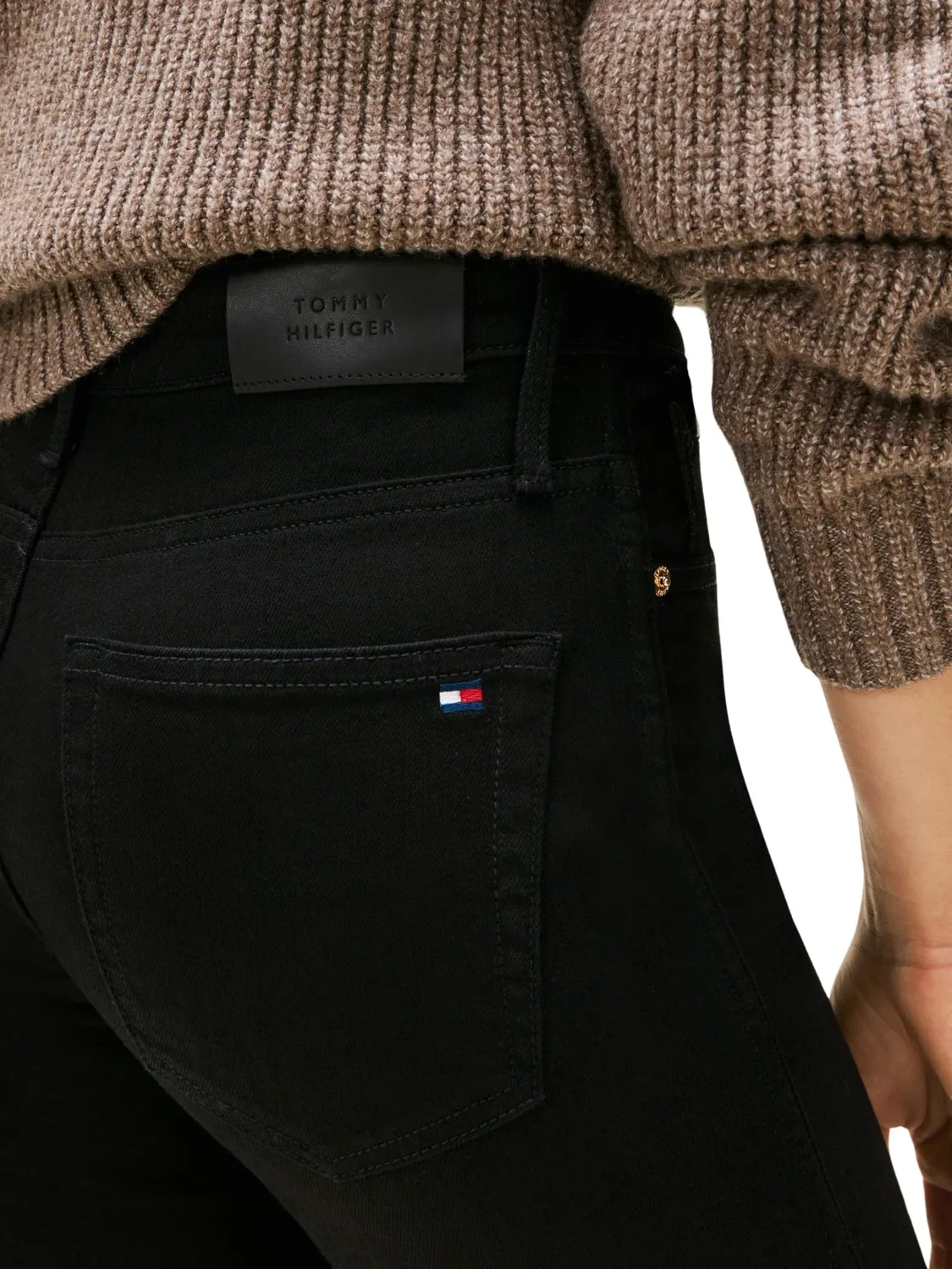Tommy Hilfiger DNM Black Bootcut RW jeans donna nero 34W/32L
