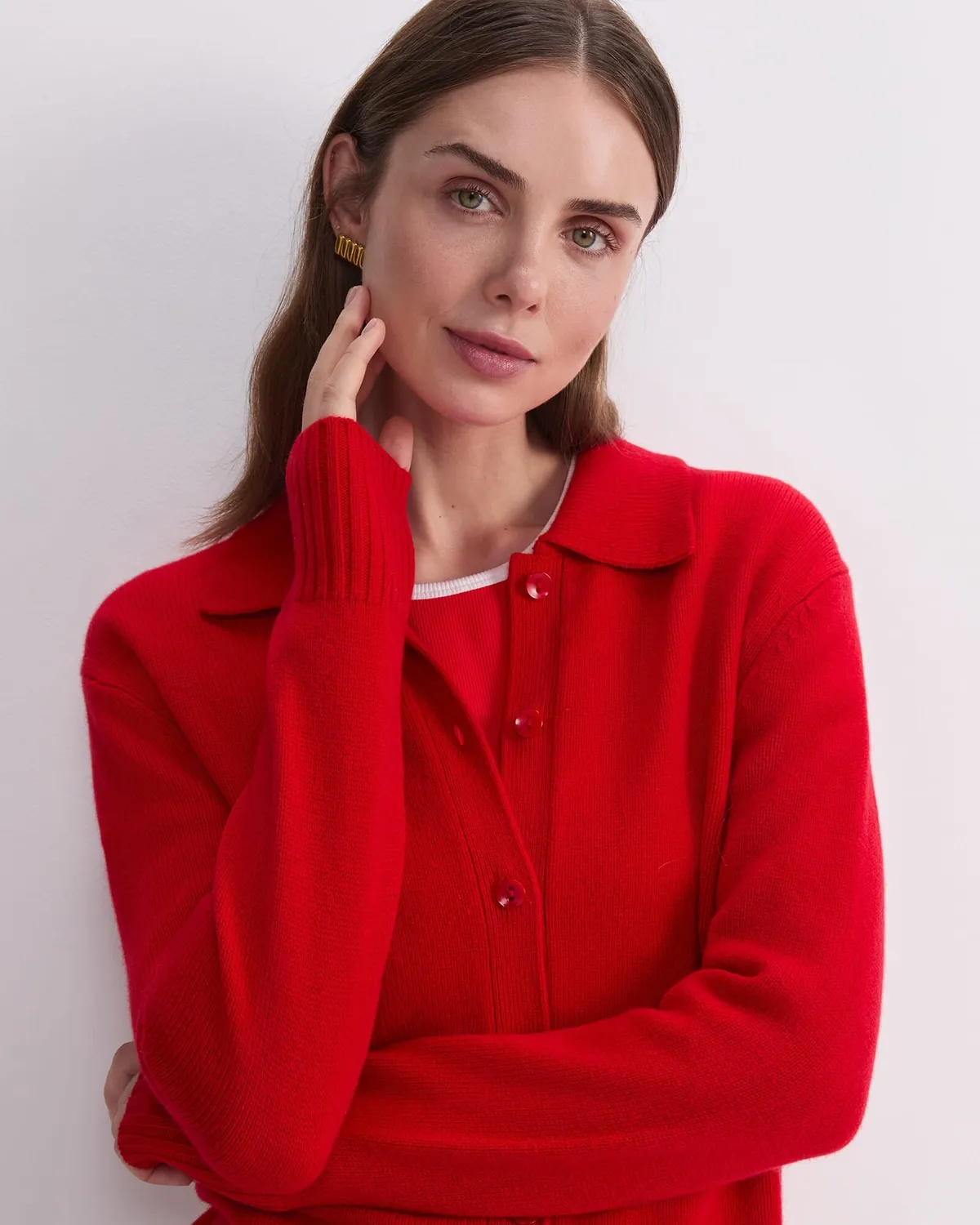 Sportscraft Sunshine Merino Shirt Cardigan donna lana merino