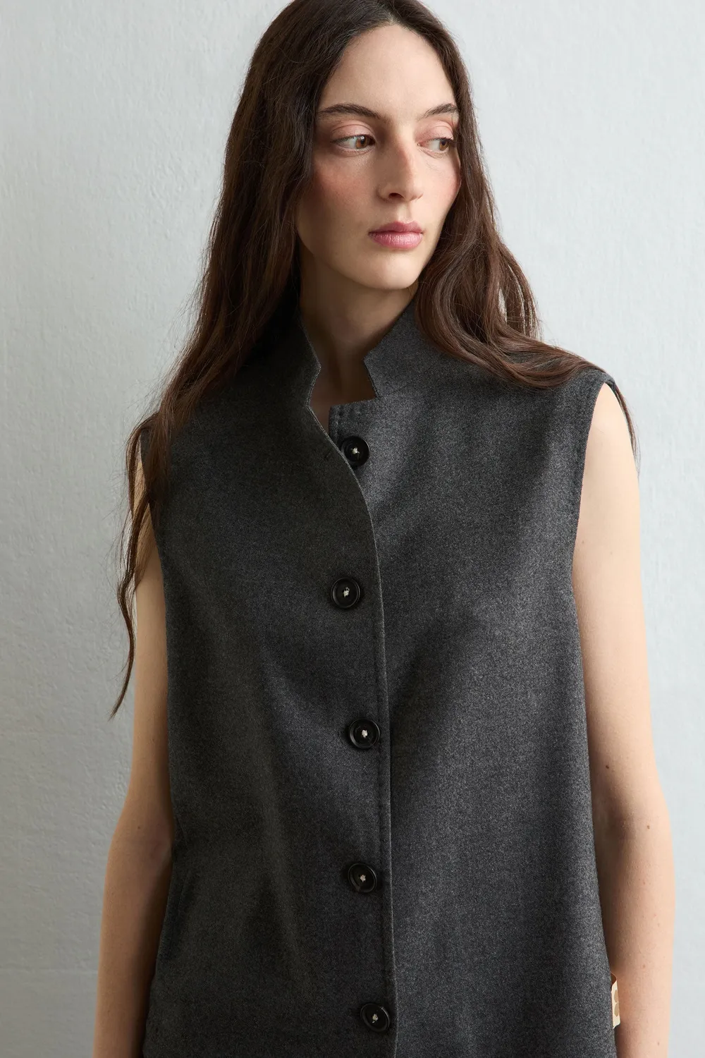 Massimo Alba Manipur Gilet Donna Dark Grey Lana