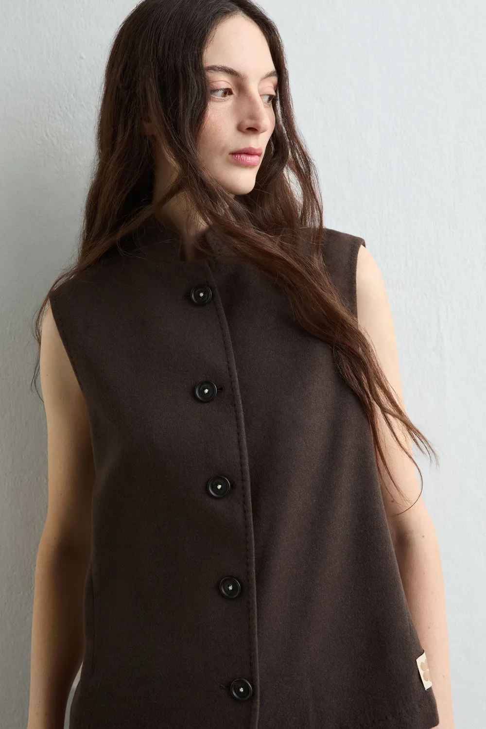 Massimo Alba Manipur gilet donna Brown lana seta