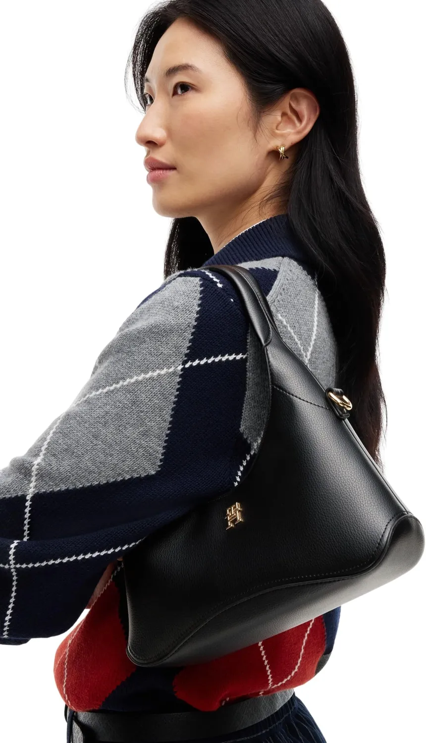 Tommy Hilfiger Everyday AW0AW19185 Hobo Donna Nera Mini