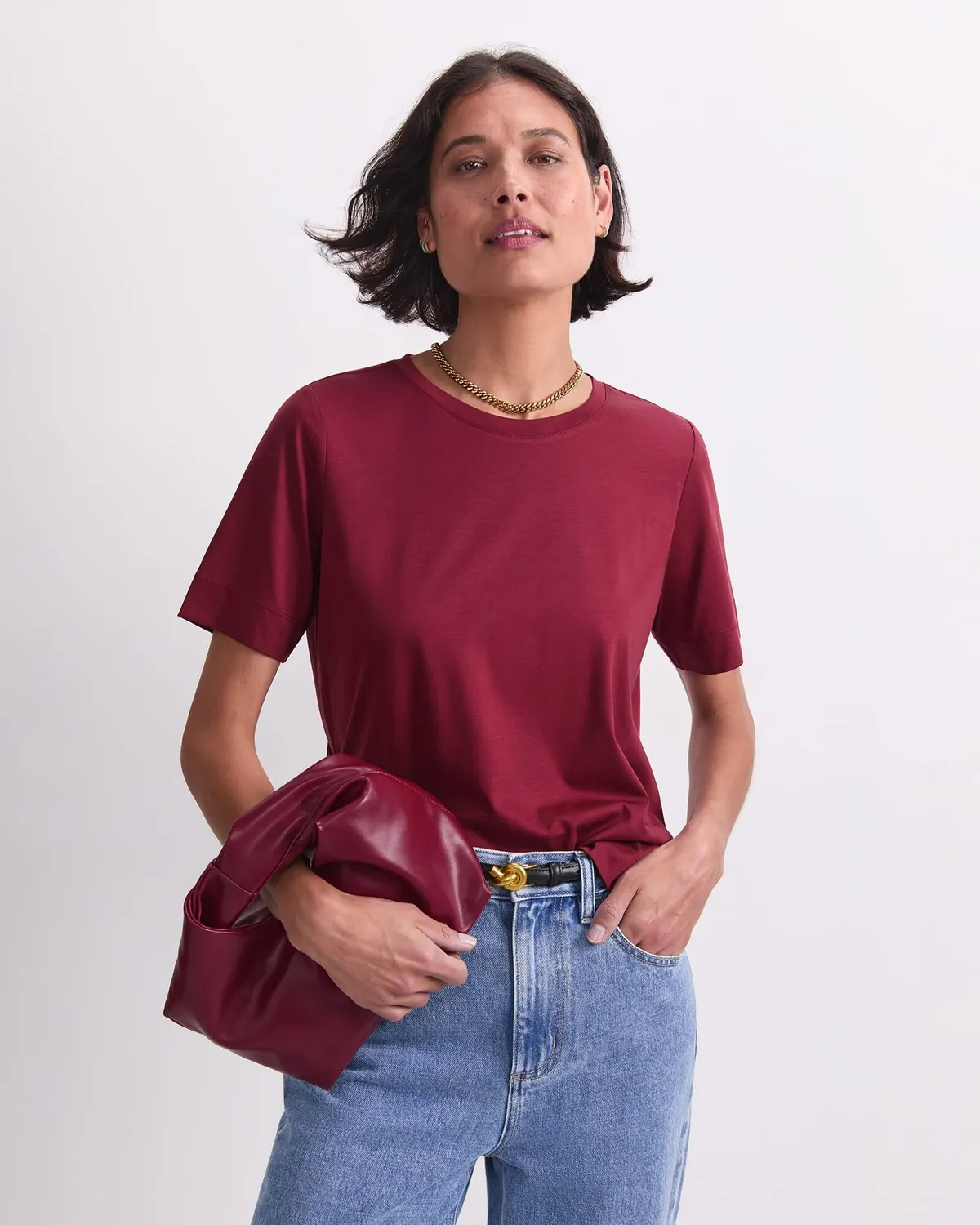 Sportscraft Mercerised Cotton t-shirt girocollo donna