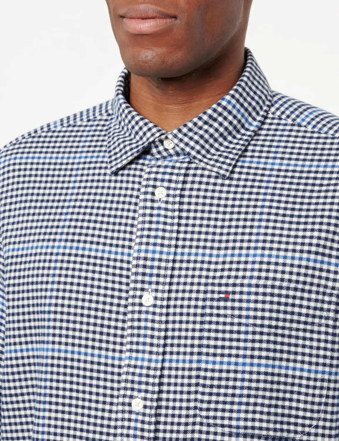 Tommy Hilfiger Brushed Gingham camicia maniche lunghe M