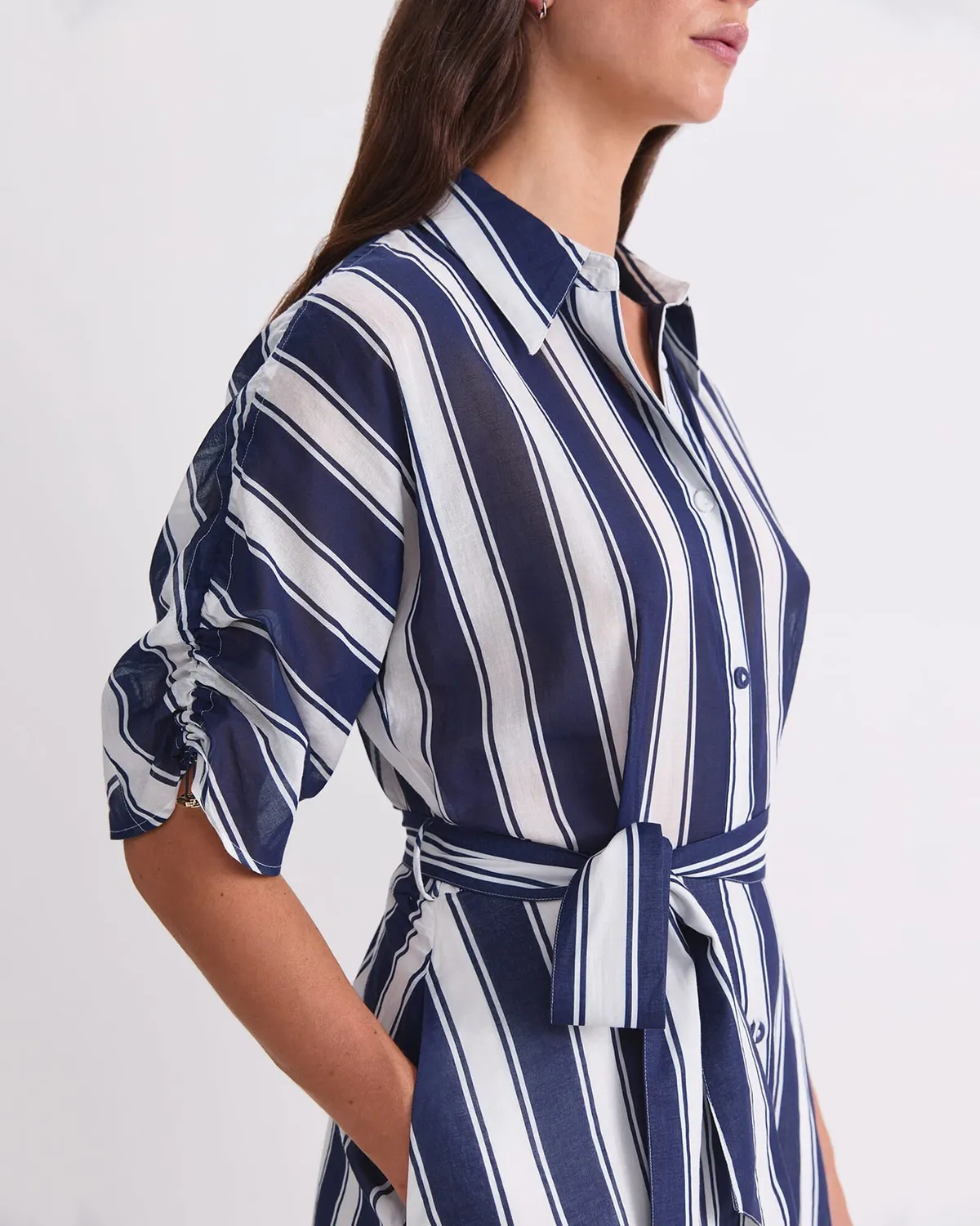 Sportscraft Dinah vestito cotone a righe midi