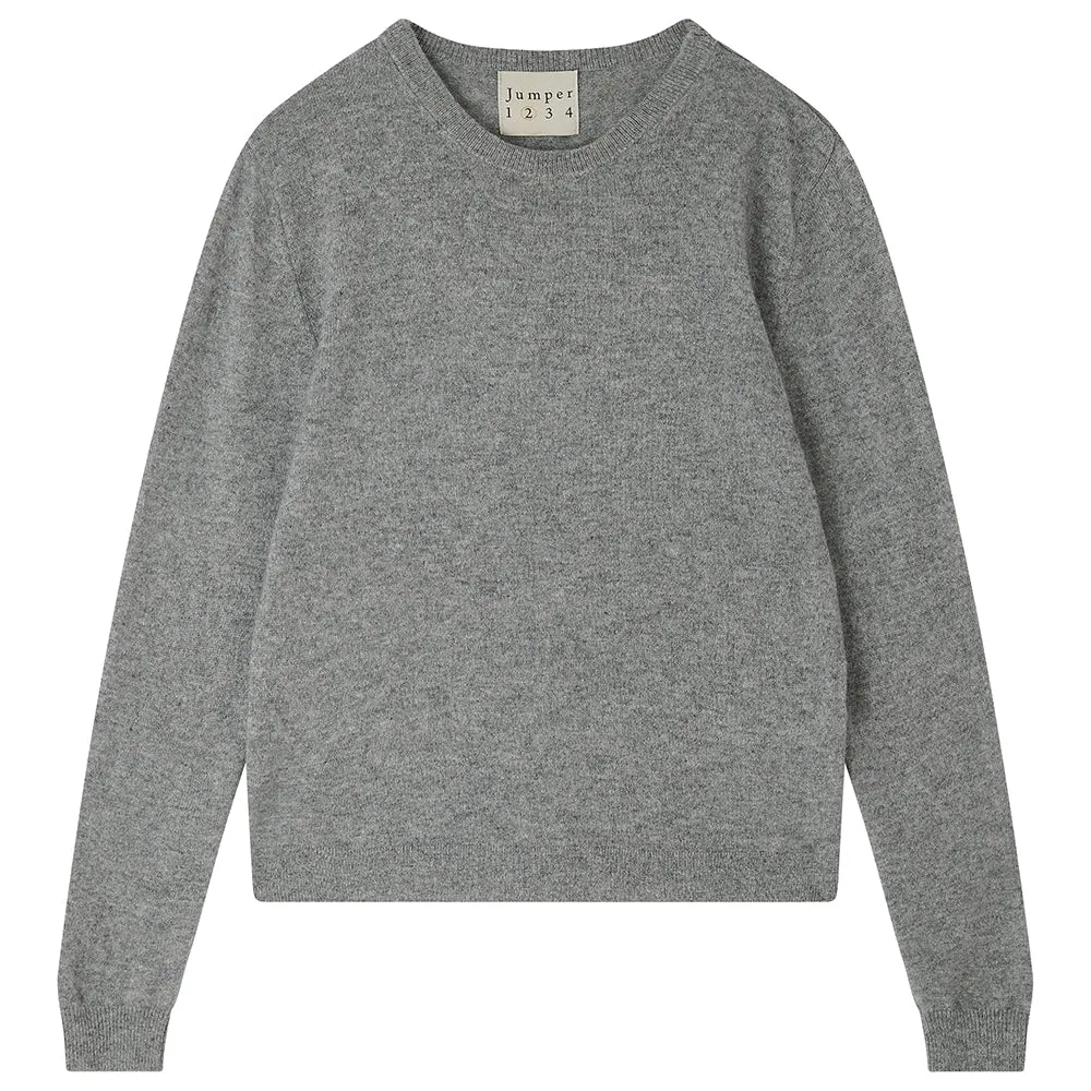 Jumper 1234 Heart Patch maglione cashmere grigio rosso