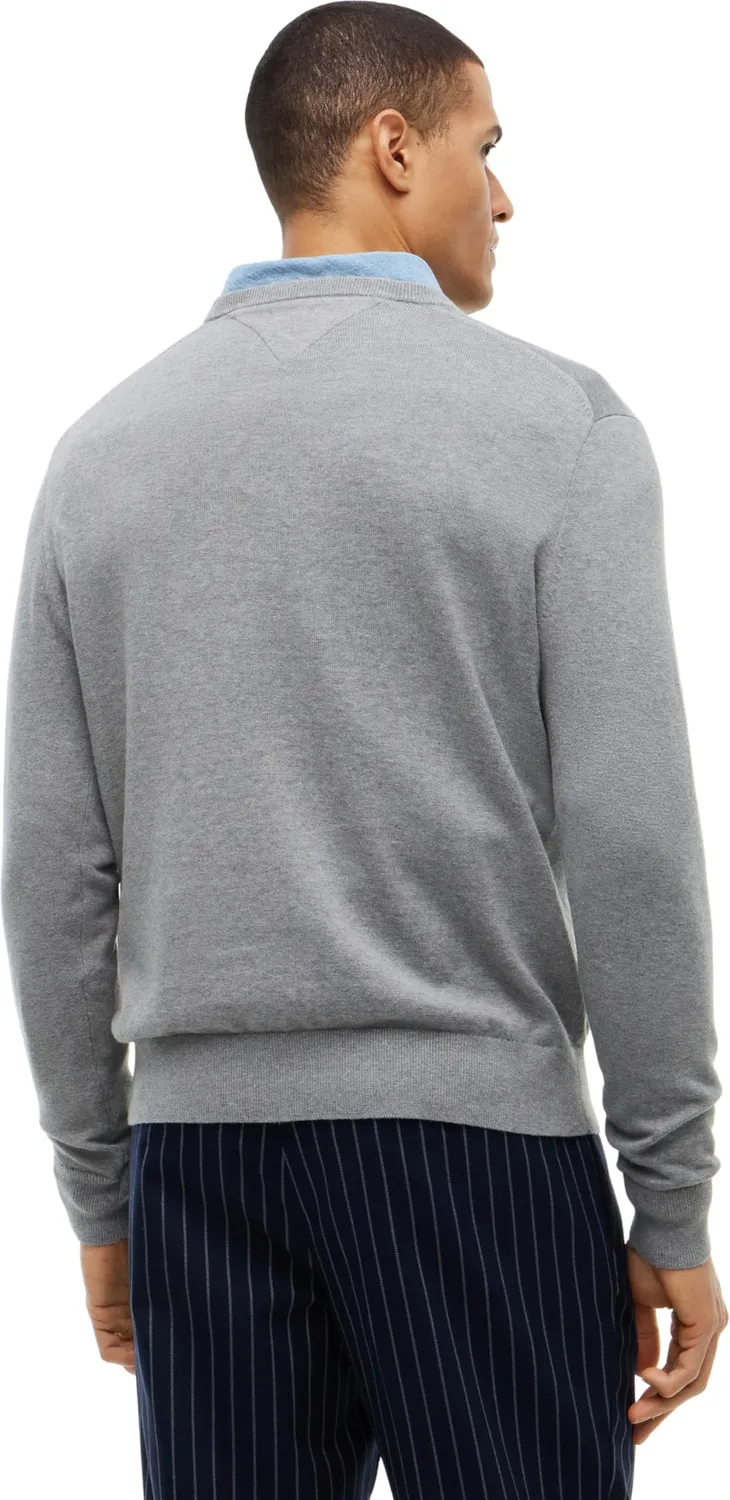 Tommy Hilfiger Essential Cotton Pullover Uomo Scollo V Nero