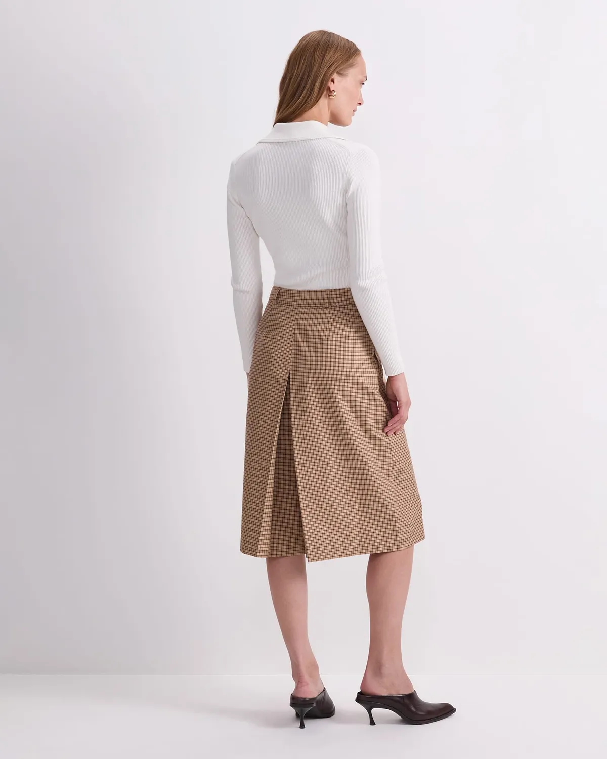 Sportscraft Audrey Check culotte micro-quadri ginocchio