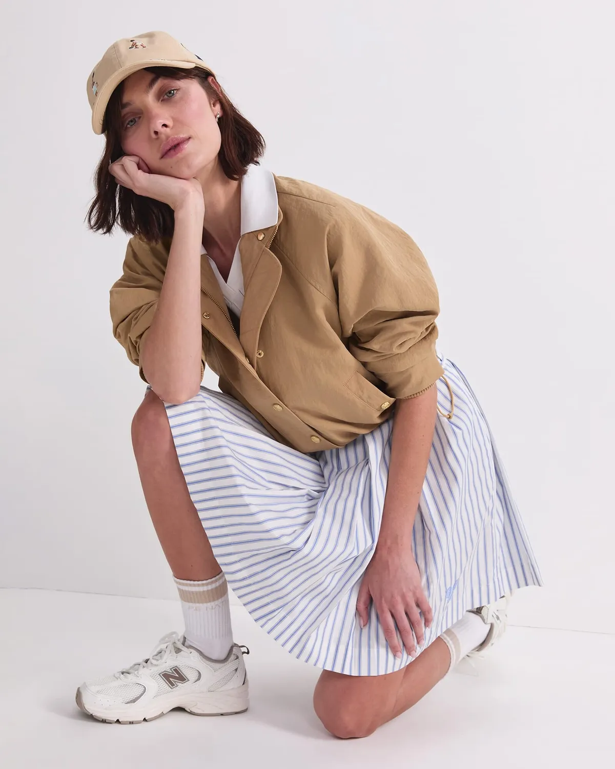Sportscraft Logo Stripe Tennis Skirt gonna donna pieghe