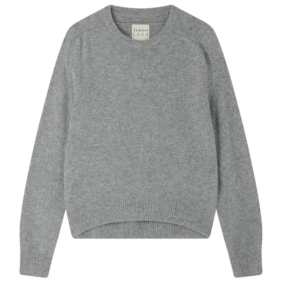 Jumper 1234 Cashmere Oversize Crew maglione grigio pesante