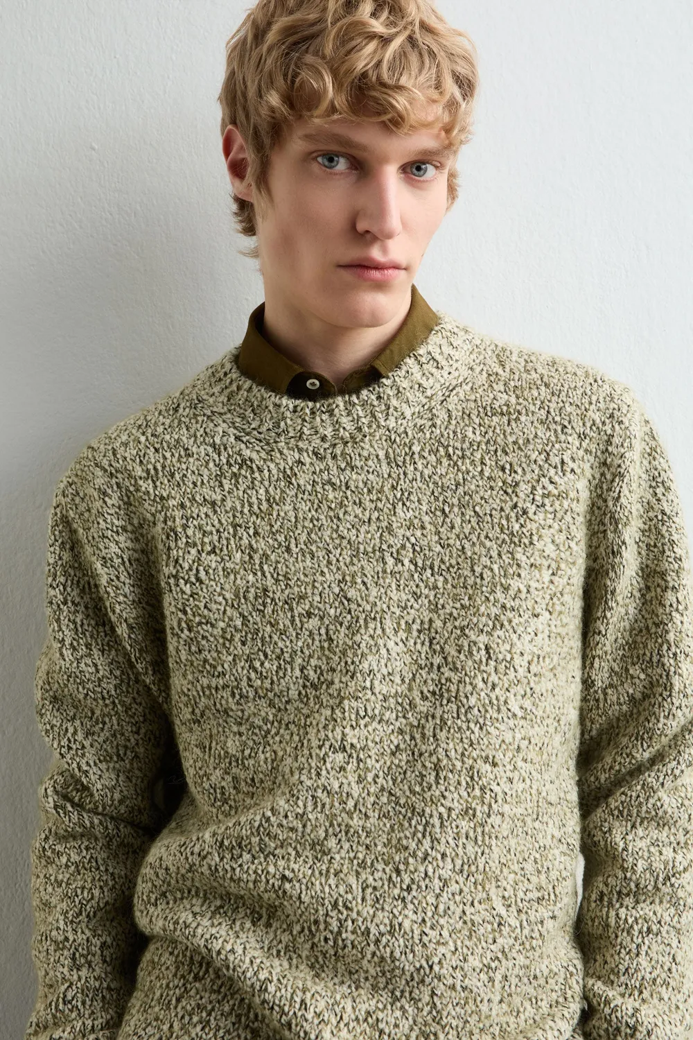 Massimo Alba Chad maglione lana alpaca olive