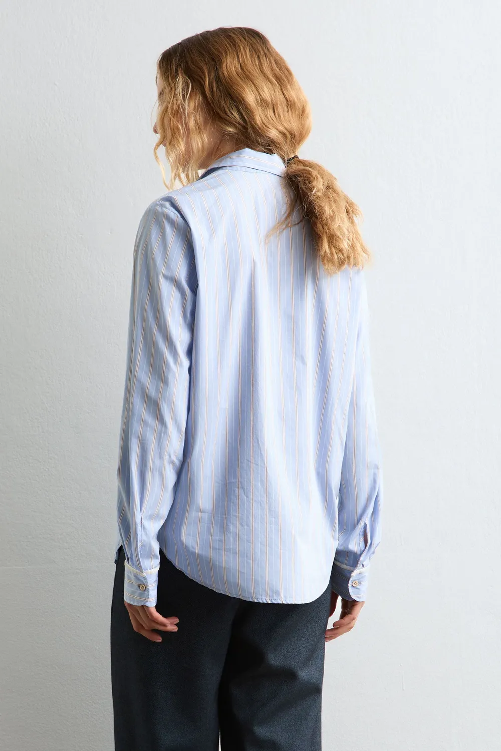 Massimo Alba Marysol blusa donna sky cotone