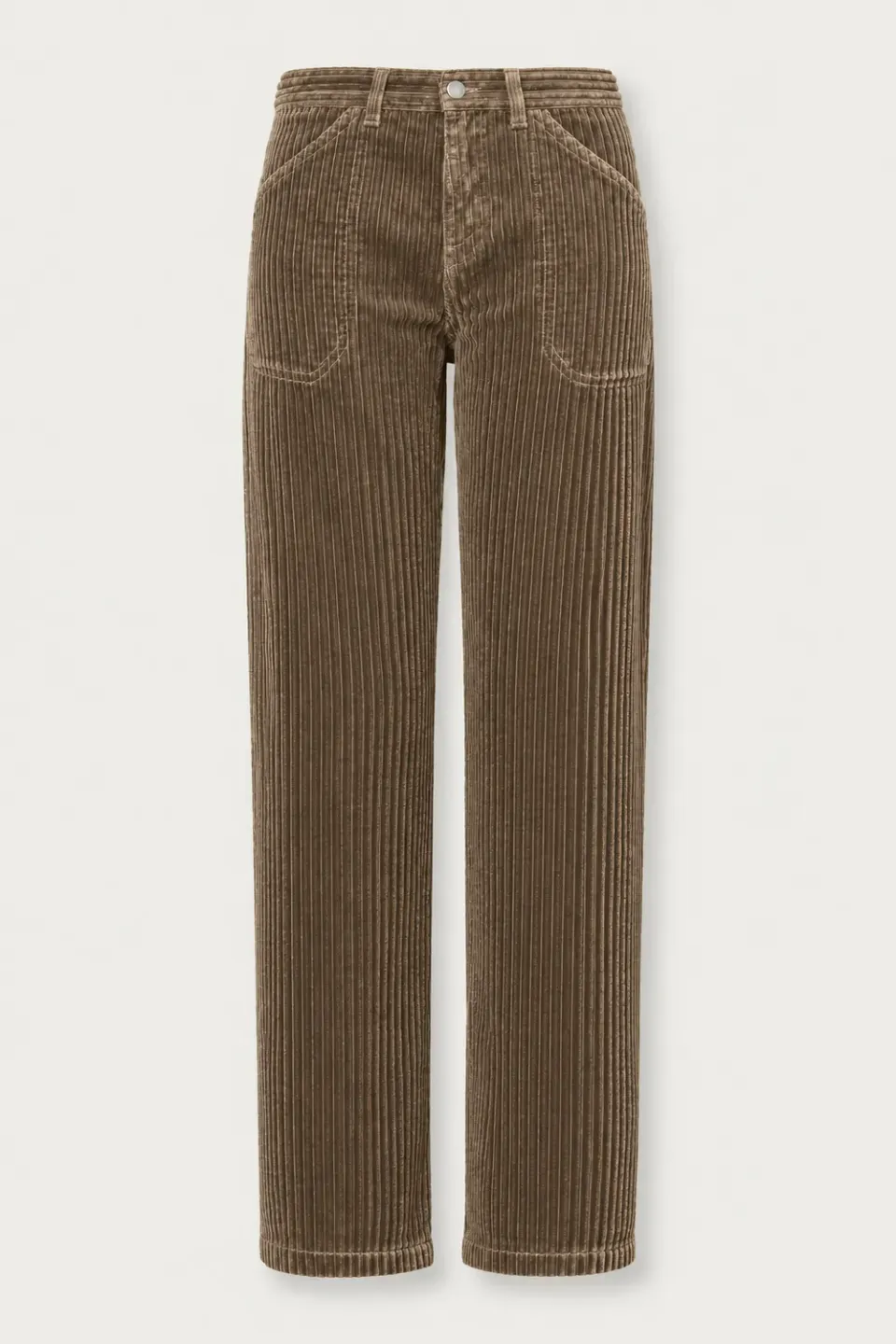 Massimo Alba SQUALO pantalone taupe velluto gamba larga