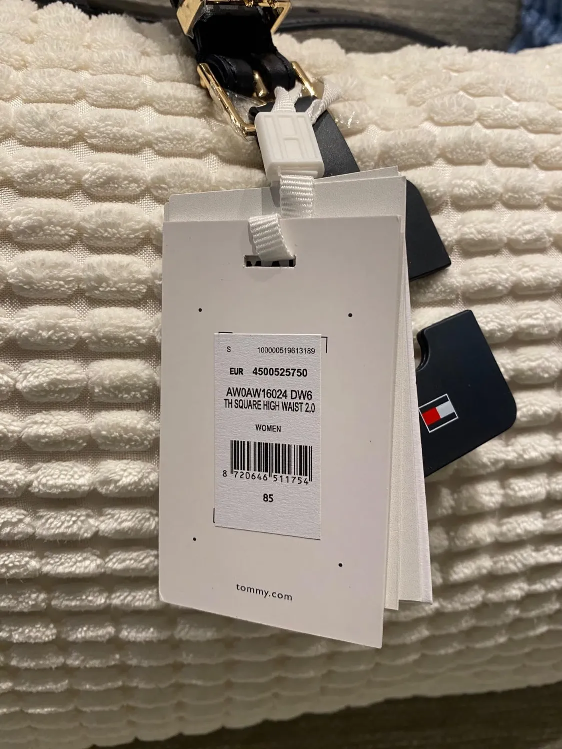 Tommy Hilfiger TH Square 2.0 AW0AW16024 cintura donna taglia 85