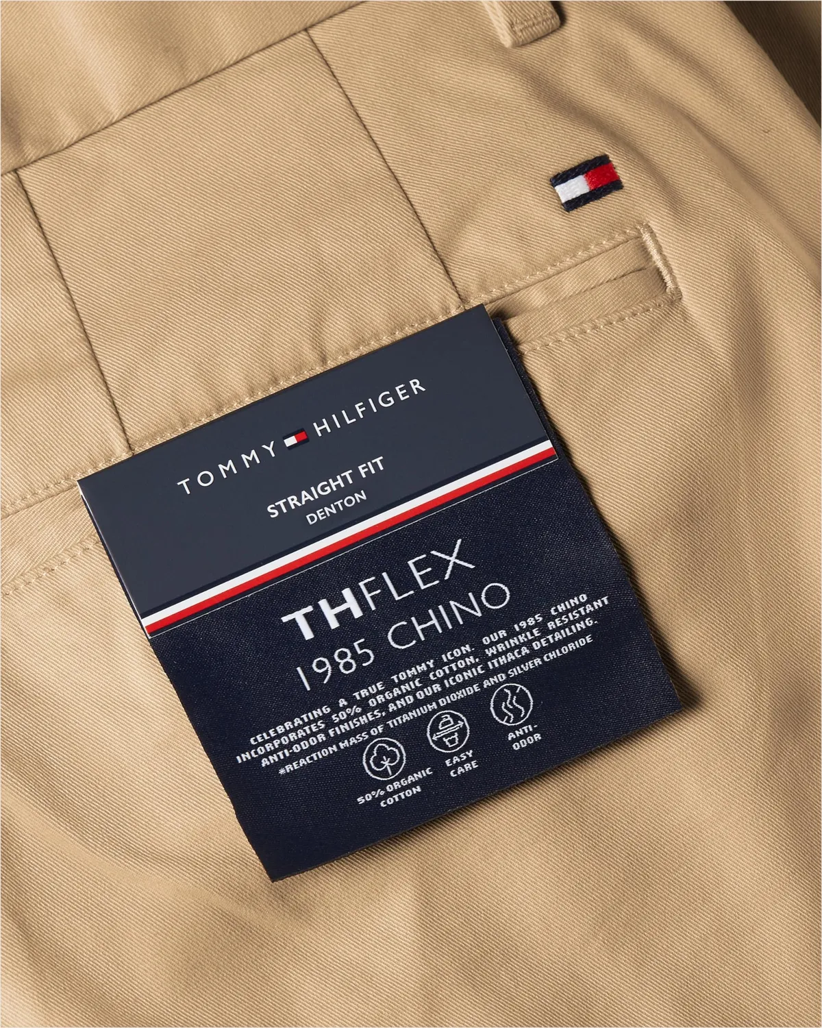 Tommy Hilfiger Denton Straight Fit pantaloni Khaki 28W/36L