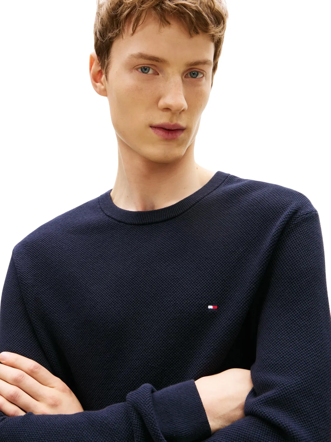 Tommy Hilfiger Essential maglione uomo blu Desert Sky