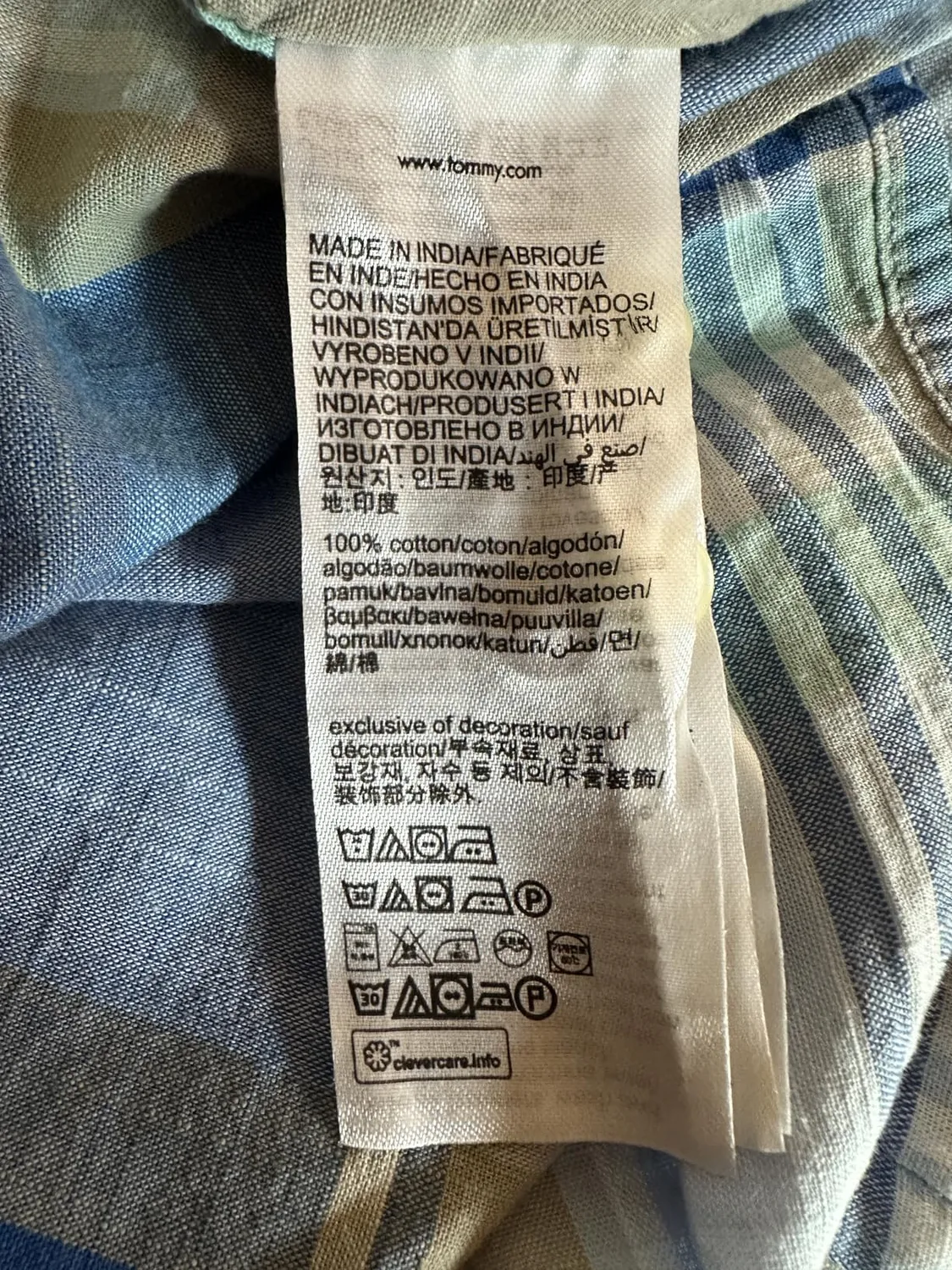 Tommy Hilfiger camicia uomo manica lunga L cotone classica
