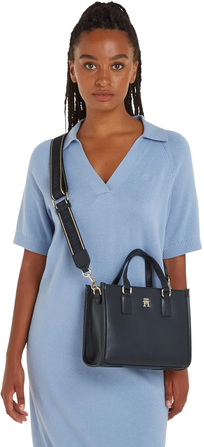Tommy Hilfiger Monotype Mini Tote borsa donna blu