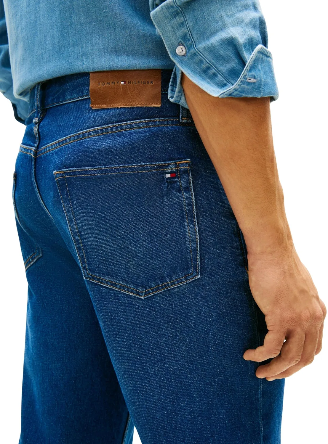Tommy Hilfiger MW0MW42328 jeans uomo 36W/32L blu