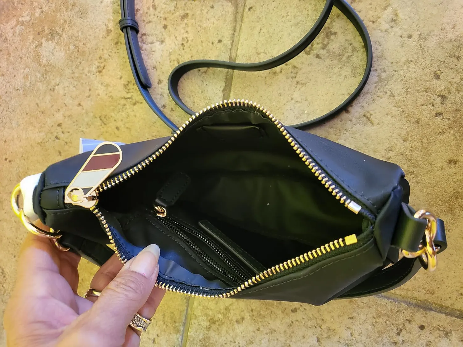 Tommy Hilfiger Poppy borsa hobo donna piccola nera