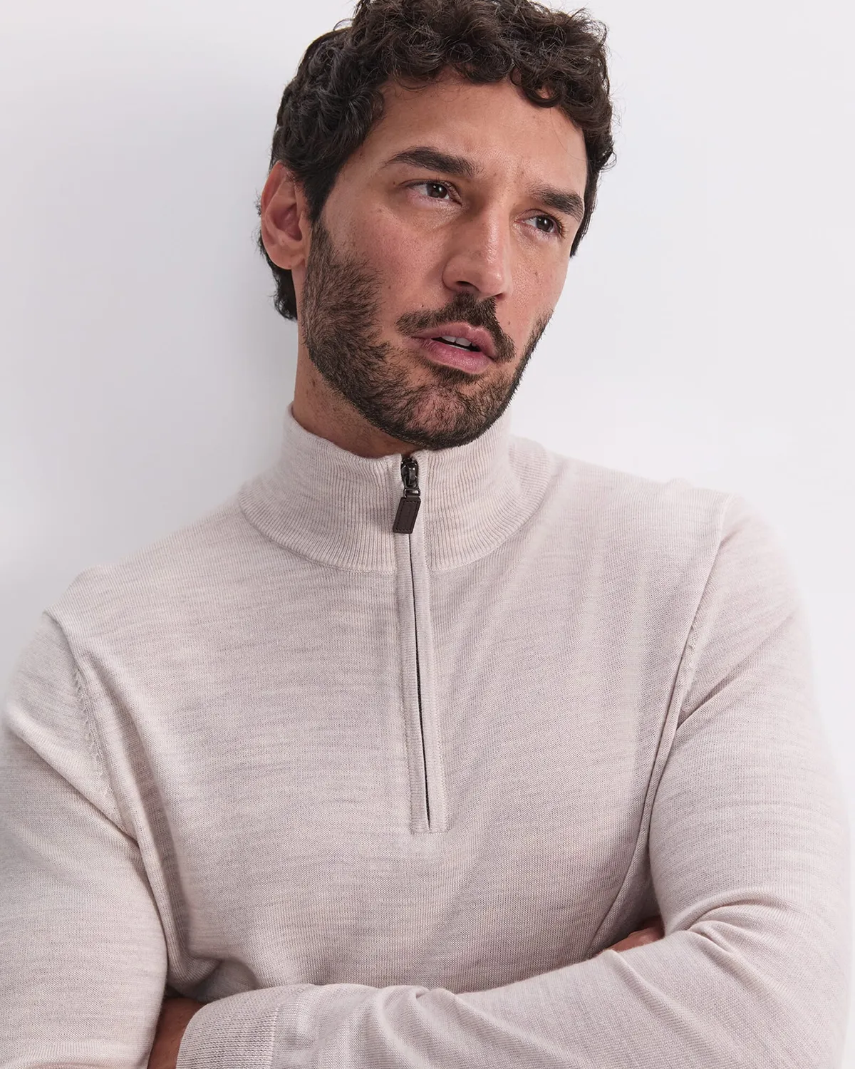 Sportscraft Merino Quarter Zip maglione lana merino mezza zip