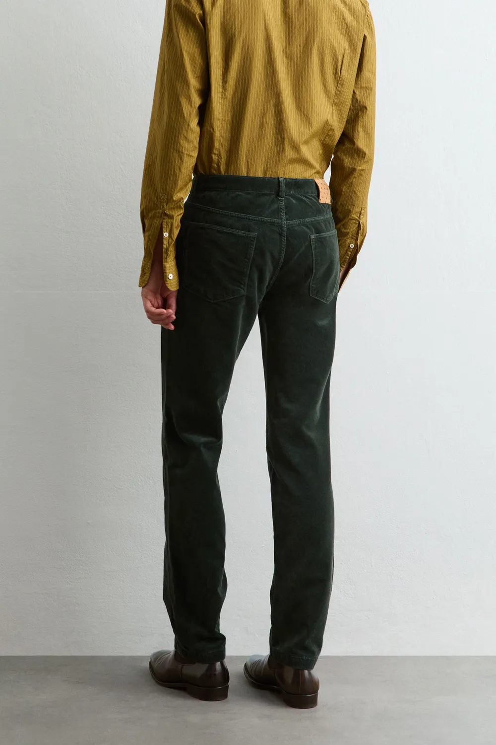 Massimo Alba Alunga pantaloni uomo Forest Night slim
