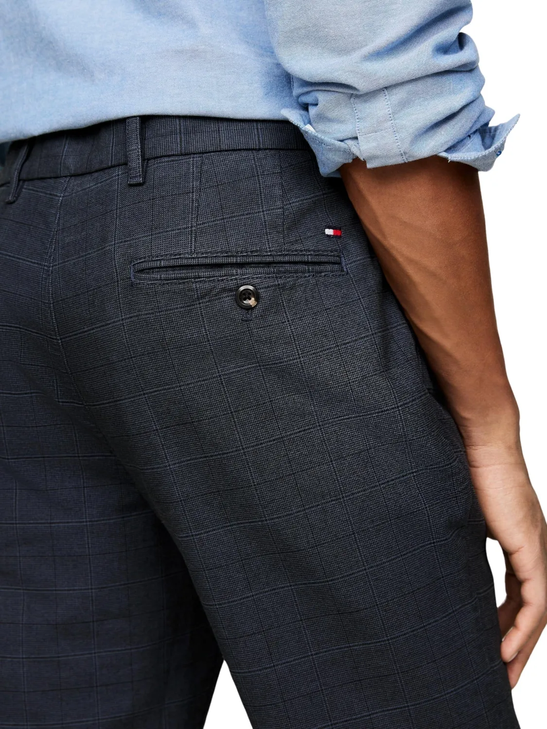 Tommy Hilfiger Denton Satin Straight Fit chino 38W/29L verde