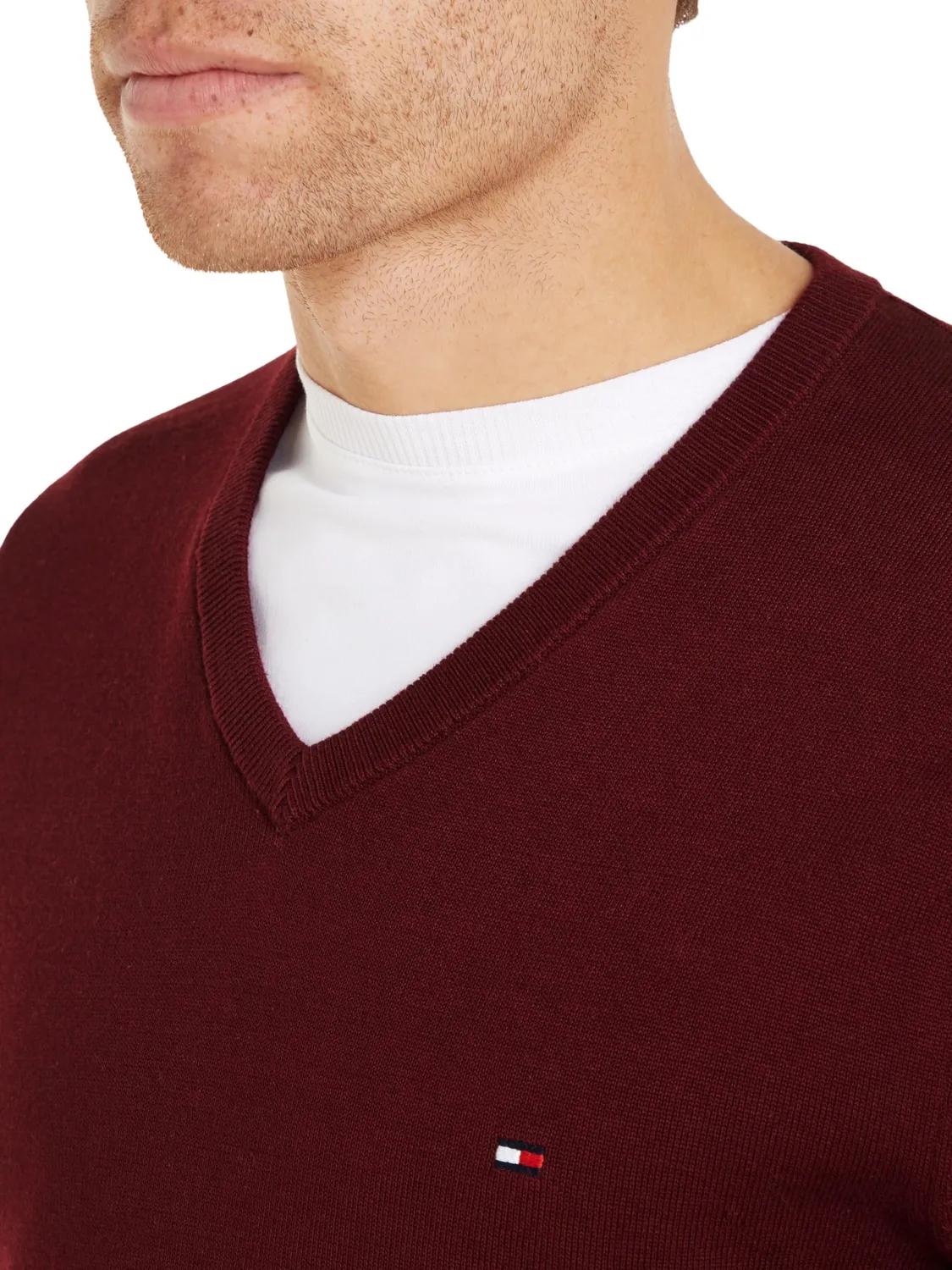 Tommy Hilfiger Essential Cotton pullover uomo scollo a V