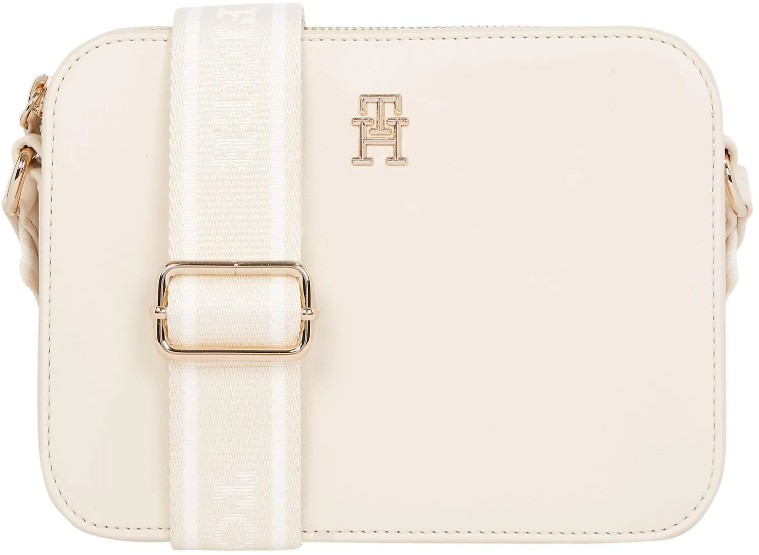 Tommy Hilfiger Logotape Camera Bag borsa tracolla nera tracolla larga